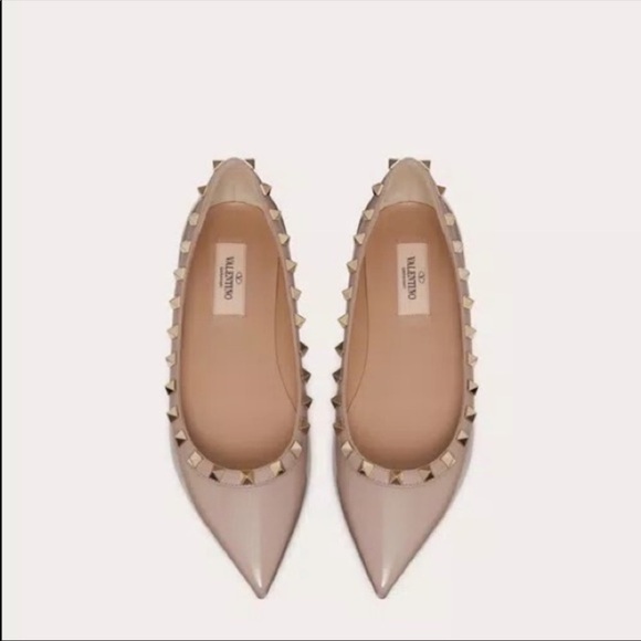 Valentino Patent Leather Rockstud Ballet Flats - Picture 16 of 16
